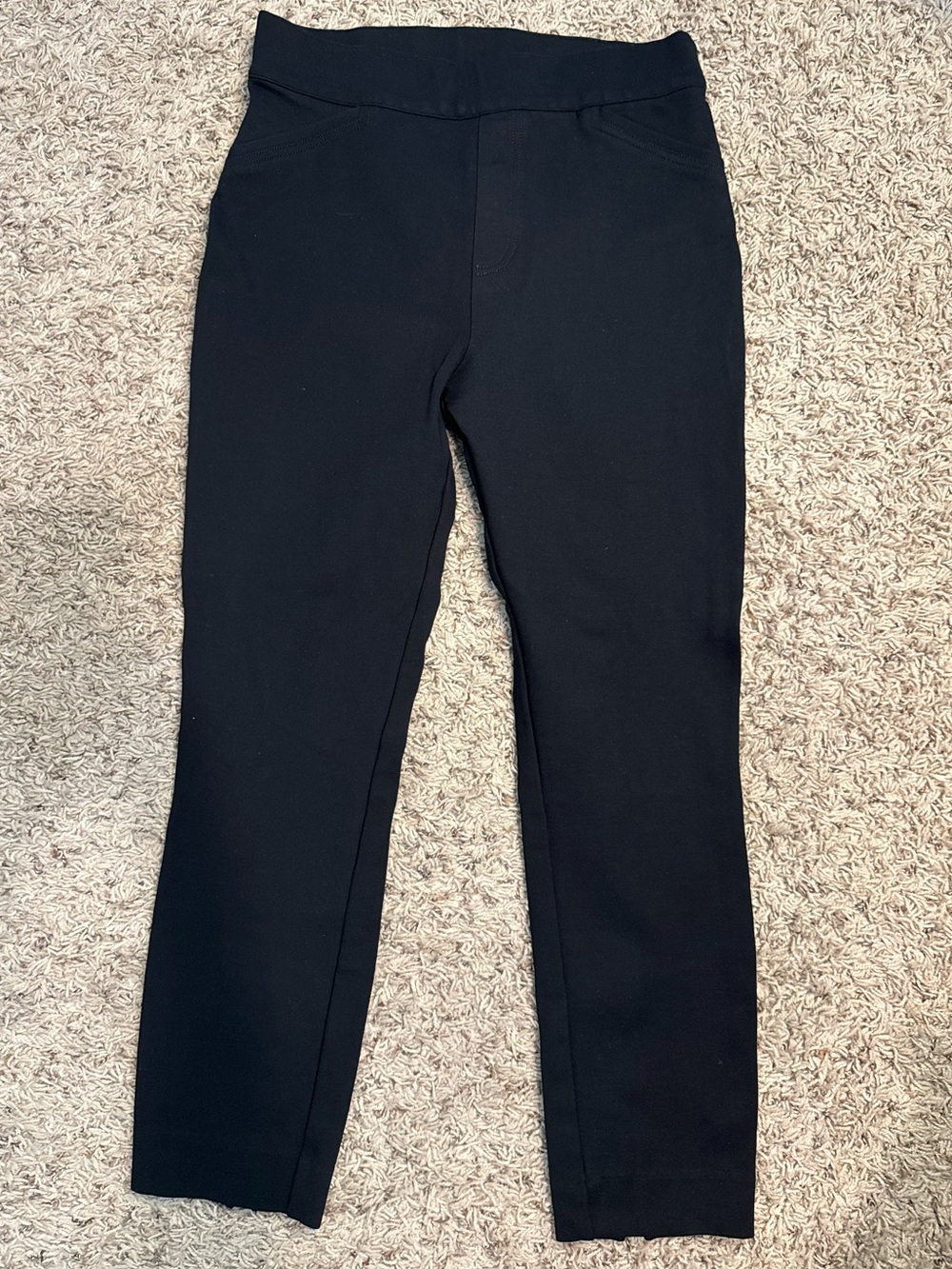 SPANX Perfect Pant Black Ponte Pull On Slim Straight Pants Size M - Picture 2 of 4